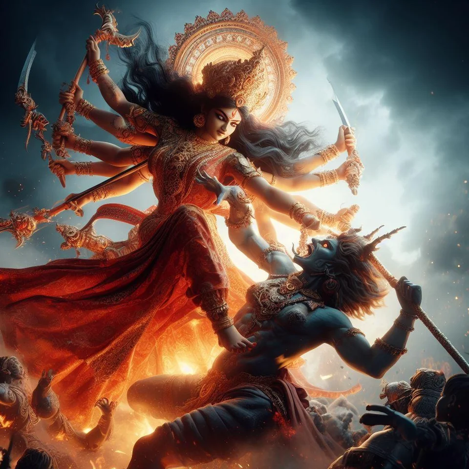 vijyadashmi maa durga killing mahishasur